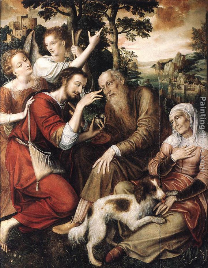 The Healing of Tobit painting - Jan Massys The Healing of Tobit art painting